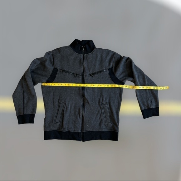 Rock & Republic dark gray long sleeve zip up sweatshirt size XL - Picture 2 of 4